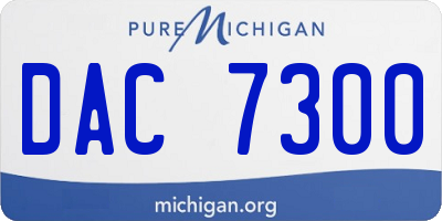 MI license plate DAC7300