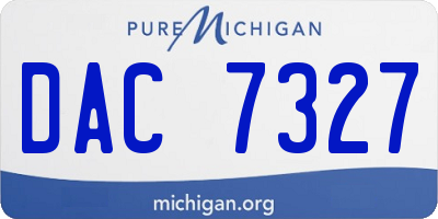 MI license plate DAC7327