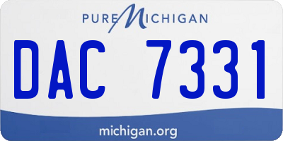 MI license plate DAC7331