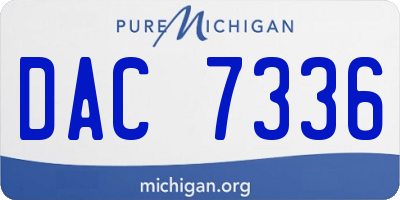 MI license plate DAC7336