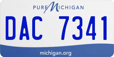 MI license plate DAC7341