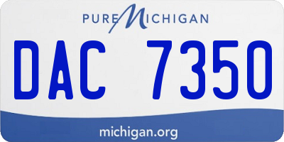 MI license plate DAC7350