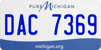 MI license plate DAC7369