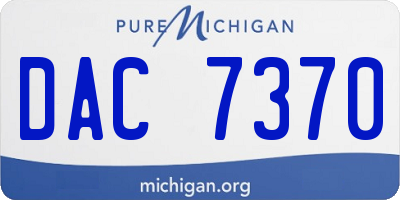 MI license plate DAC7370