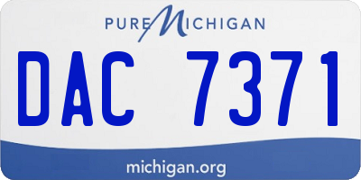 MI license plate DAC7371