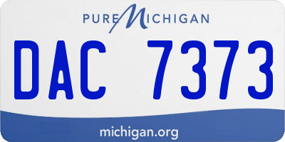 MI license plate DAC7373