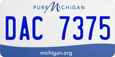 MI license plate DAC7375