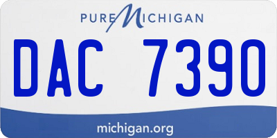 MI license plate DAC7390