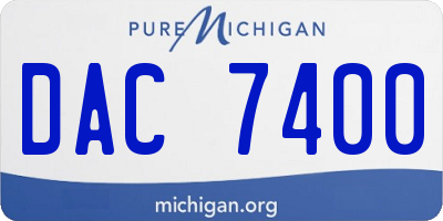 MI license plate DAC7400