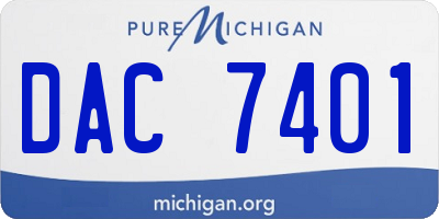 MI license plate DAC7401