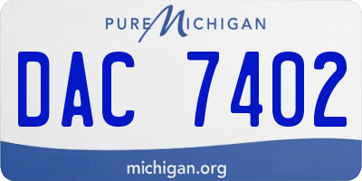 MI license plate DAC7402