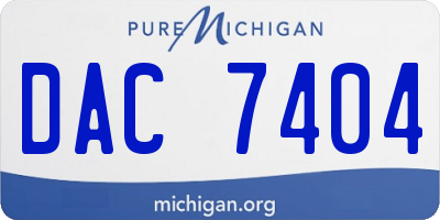 MI license plate DAC7404