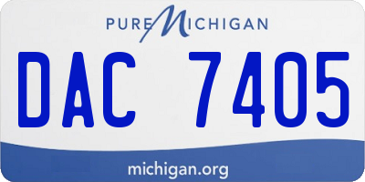 MI license plate DAC7405