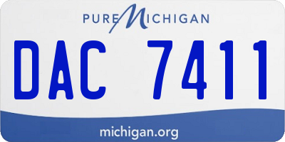 MI license plate DAC7411