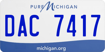 MI license plate DAC7417