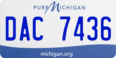 MI license plate DAC7436