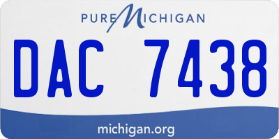 MI license plate DAC7438