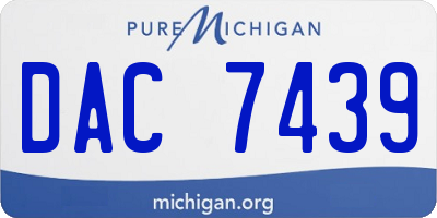 MI license plate DAC7439