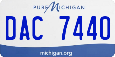 MI license plate DAC7440