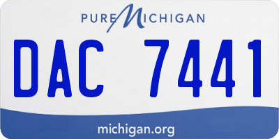 MI license plate DAC7441