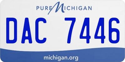 MI license plate DAC7446