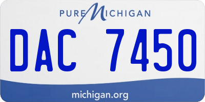 MI license plate DAC7450