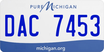 MI license plate DAC7453