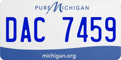 MI license plate DAC7459