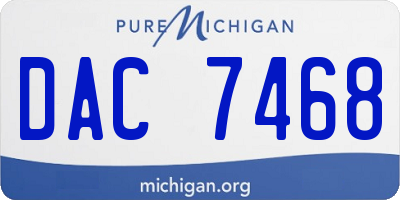 MI license plate DAC7468