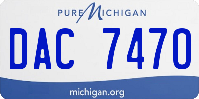 MI license plate DAC7470