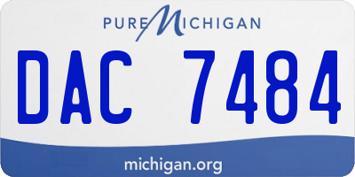 MI license plate DAC7484