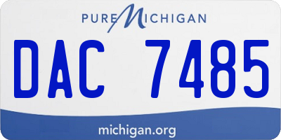 MI license plate DAC7485