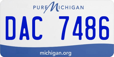 MI license plate DAC7486