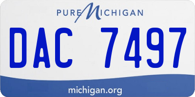 MI license plate DAC7497