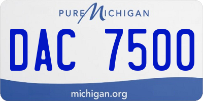 MI license plate DAC7500