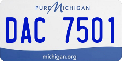 MI license plate DAC7501