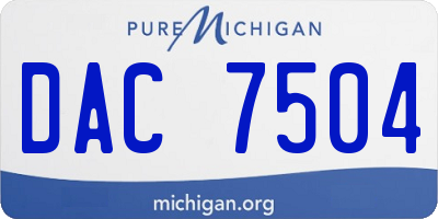 MI license plate DAC7504