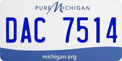 MI license plate DAC7514