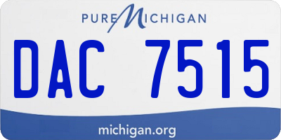 MI license plate DAC7515