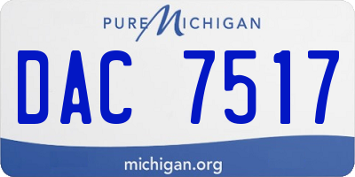 MI license plate DAC7517