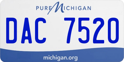 MI license plate DAC7520