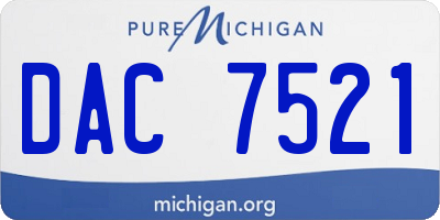 MI license plate DAC7521