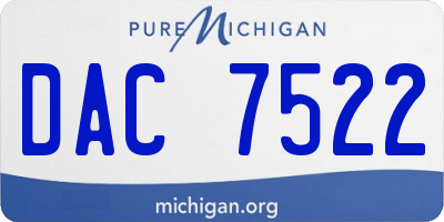 MI license plate DAC7522