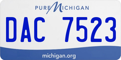 MI license plate DAC7523