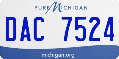 MI license plate DAC7524