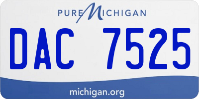 MI license plate DAC7525