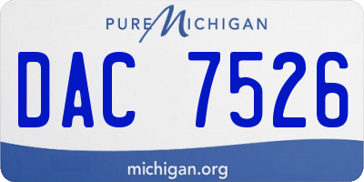 MI license plate DAC7526