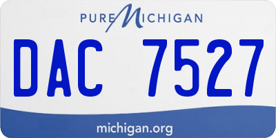 MI license plate DAC7527