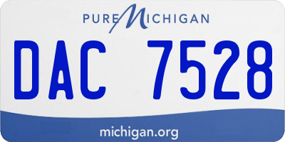 MI license plate DAC7528