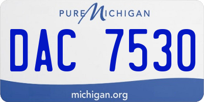 MI license plate DAC7530